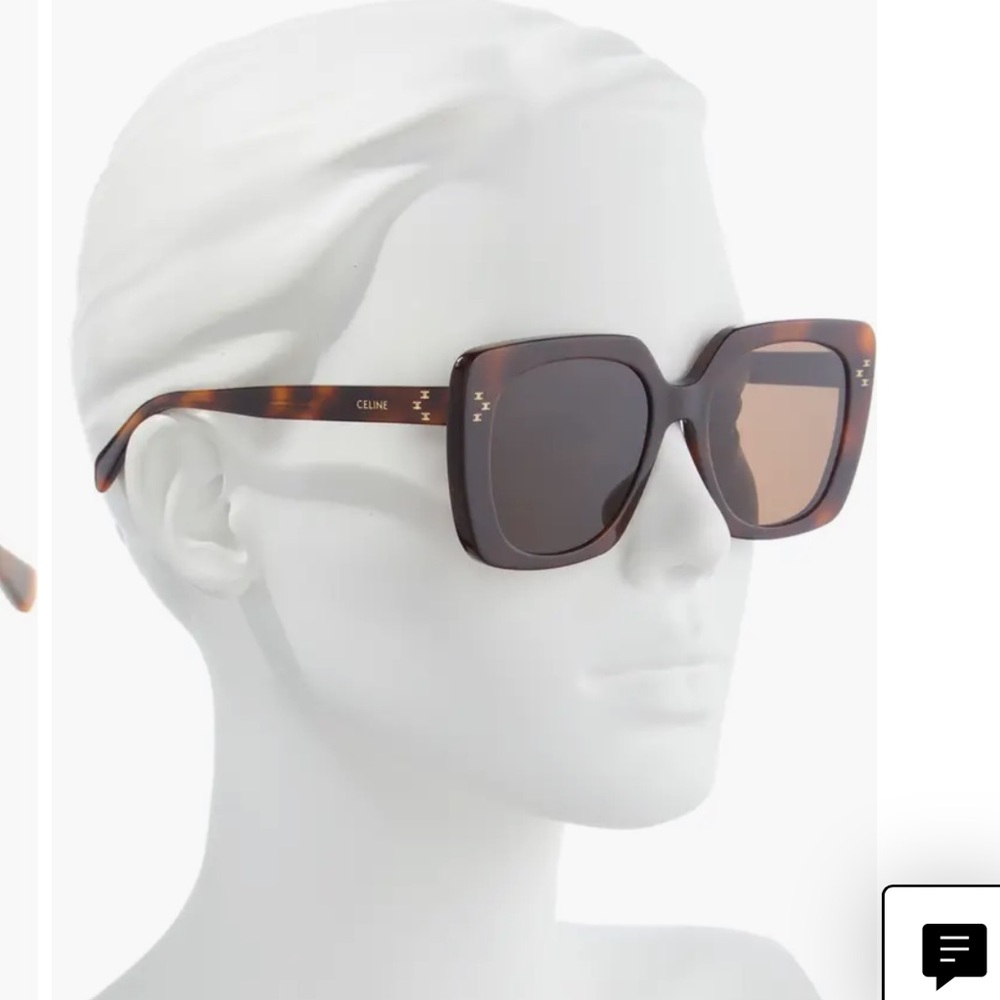 COPY - Celine - Mini Triomphe 55mm Round Sunglasses - Black